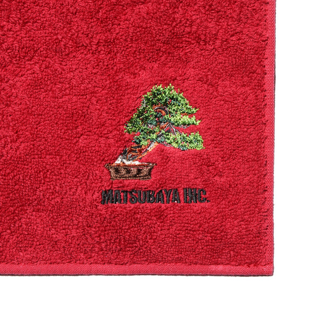 Bonsai Embroidery Handkerchief - RED - 詳細画像